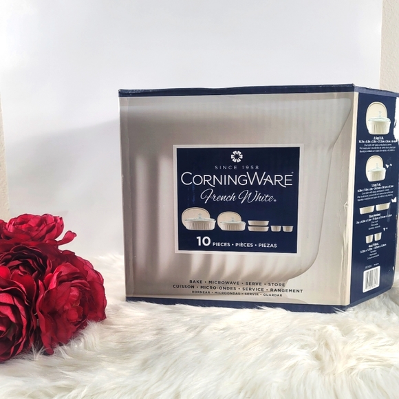 ❌SOLD❌Corningware French White 10-Pc. Bakeware Set - Picture 2 of 4